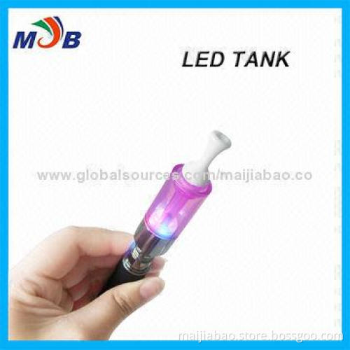 eGo Newest LED Tank Atomizer with Ceramic Tip, No Burning Taste